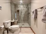 Master Bathroom with Walk in Rock shower
